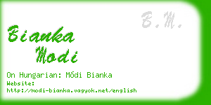 bianka modi business card