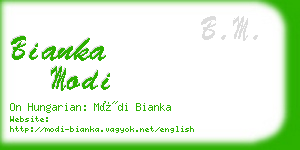 bianka modi business card